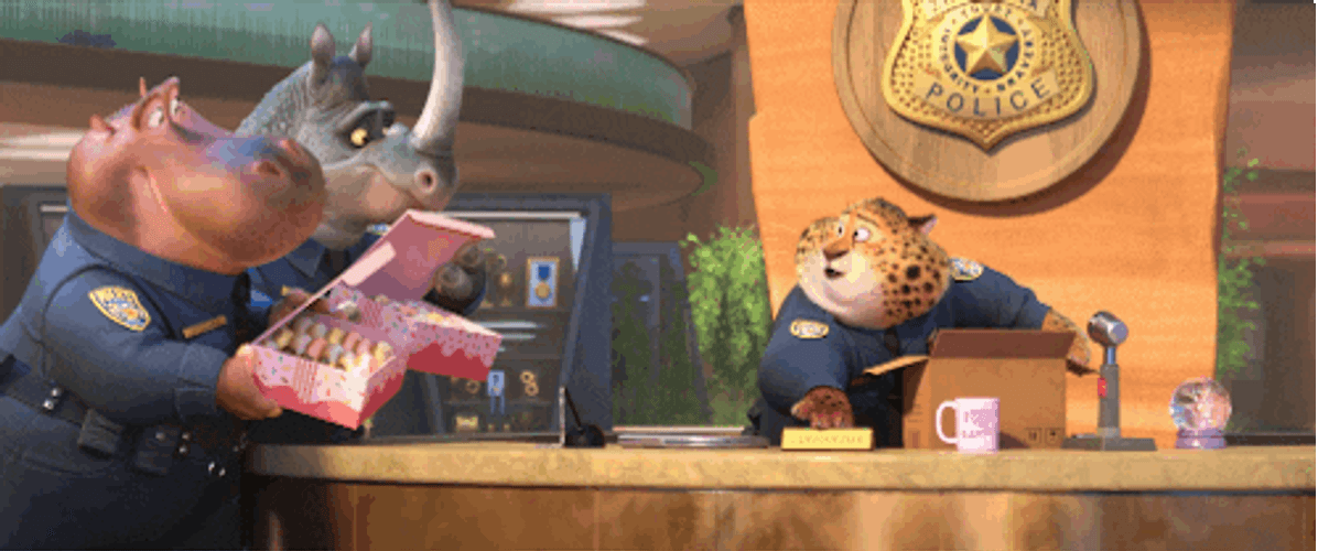 Zootopia Clawhauser Surprised Face GIF