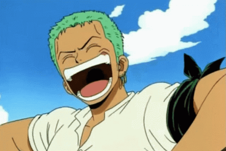 Zoro Laughing One Piece GIF