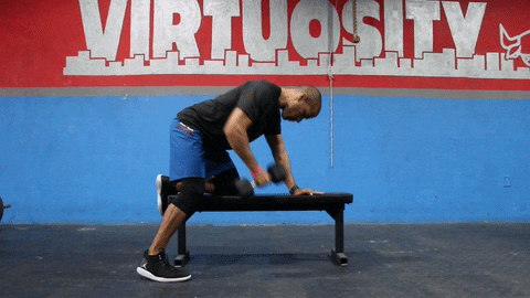 Zottman Curl Dumbbell Single Arm Row GIF
