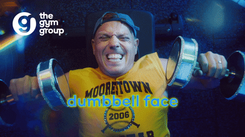 Zottman Curl Funny Dumbbell Face Pain GIF
