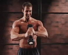 Zottman Curl Power Dumbbell Shake GIF