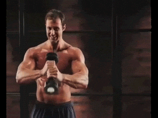 Zottman Curl Shake Weight Work Out GIF