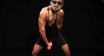 Zottman Curl Under Legs Work Out Meme GIF