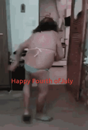 Funny Happy 4th Of July Guy Dancing