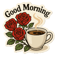 Good Morning Coffee Sticker