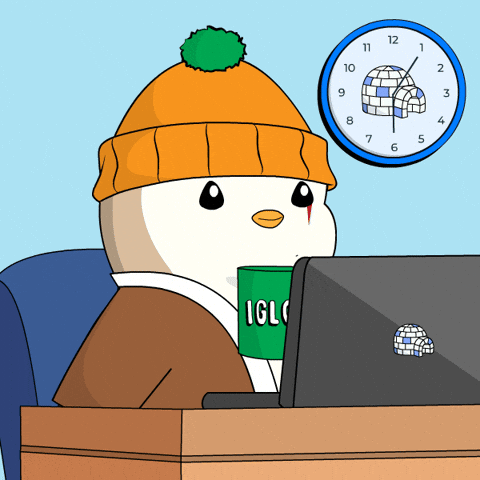 Good Morning Work By Cute Penguin