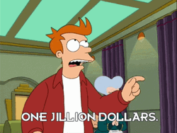 1 Million Dollars Phillip J Fry GIF