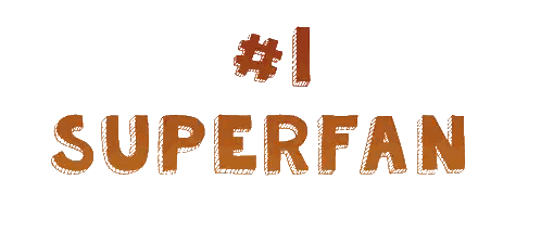 # 1 Superfan Logo In Orange Sticker