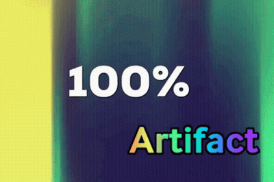 100% Artifact On Colorful Background GIF
