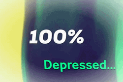 100 Percent Depressed With Wave Effects GIF