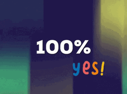 100 Percent Yes Blurred Effects GIF