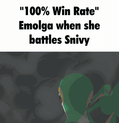 100% Win Rate Emolga Battles Snivy GIF