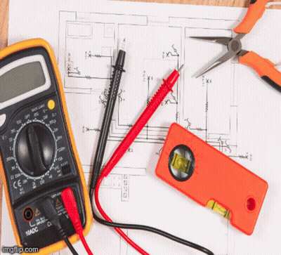 10A DC Multimeter On Blueprint GIF