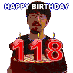 118 Birthday 118 Hbd Sticker GIF
