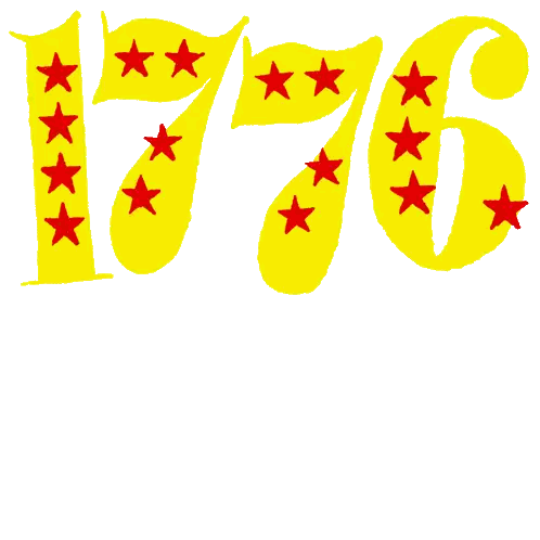 1776 And 1865 In Pink And Yellow Sticker