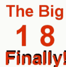 18 The Big Celebration Red Text Animation GIF