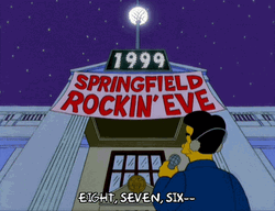 1999 Ball Drop Countdown The Simpsons GIF