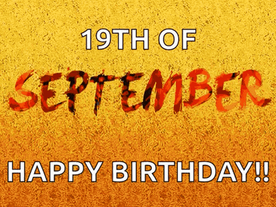 19Th Of September Happy Birthday Message GIF