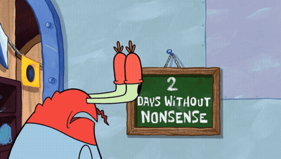 2 Days Without Nom Sign GIF