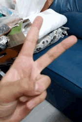 2 Finger Sign Close Open GIF