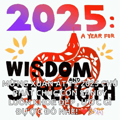 2025 A Year For Wisdom Poster With Snake GIF