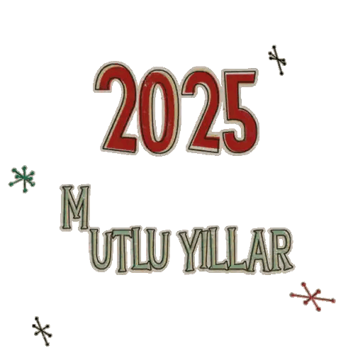 2025 Happy New Year Greeting Card Sticker