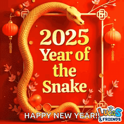 2025 Year Of The Snake Lucas & Friends GIF