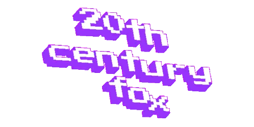 20Th Century Fox Logo In Purple Sticker