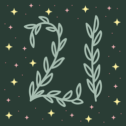 21 Number Art From Leaves GIF