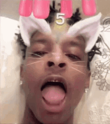 21 Savage Cat Filter GIF