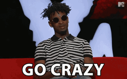 21 Savage With Sunglasses Go Crazy GIF