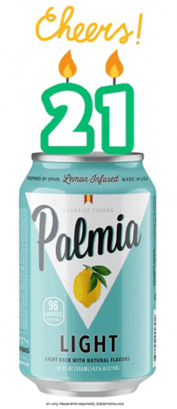 21St Birthday Palmia Light Can Cheers GIF