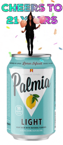 21St Birthday Palmia Light Can Woman Dancing GIF