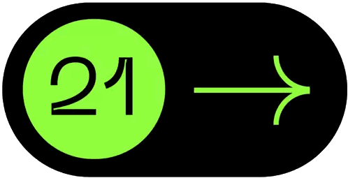 22Cc Logo In Green And Black Sticker