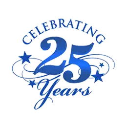 25 Years Celebration Logo Sticker