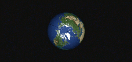 2D Earth Spinning GIF