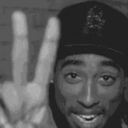2Pac Tupac Shakur Peace Sign GIF