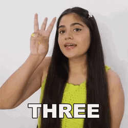 3 Hand Signal Taniya Singh GIF