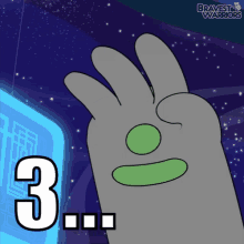 321 Countdown Clock Hand Bravest Warriors GIF
