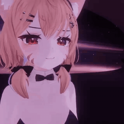 3D Anime Girl With Red Eyes GIF