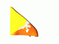 3D Bhutan Waving Flag  GIF