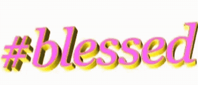 3D Blessed in Pink and Yellow