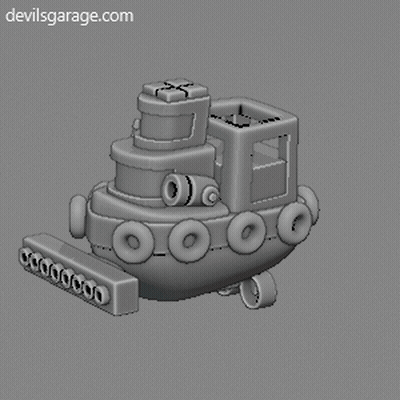 3D Boat Model With Devilsgarage.com GIF