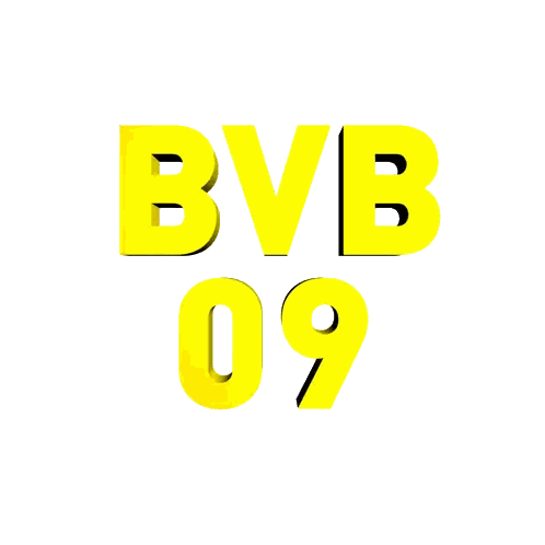 3D BVB 09 Yellow Letters Sticker