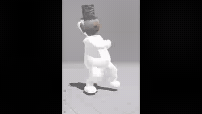 3D Cartoon Character With Top Hat GIF