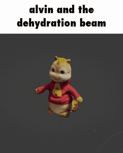 3D Chipmunk Alvin and the Dehydration Beam