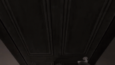3D Girl With Horns Sitting On Bed GIF