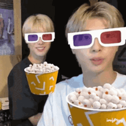 3D Glasses Popcorn Ready Filter GIF