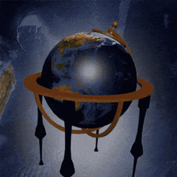 3D Globe Earth Spinning GIF