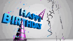 3D Happy Birthday Party Surprise GIF